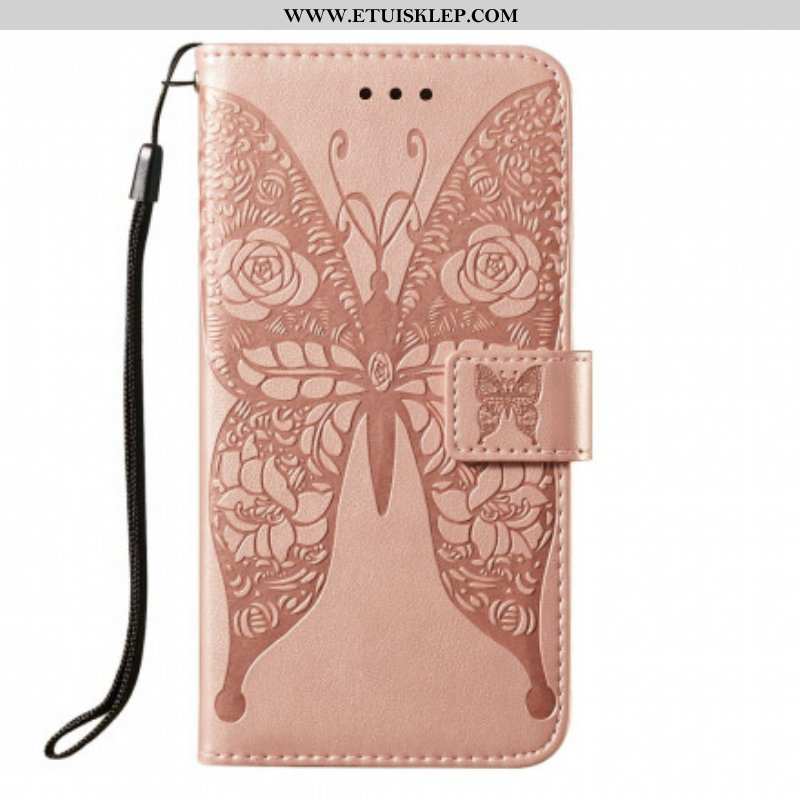 Etui Folio do Samsung Galaxy A52 4G / A52 5G / A52s 5G Motyl Kwiatowy Wzór